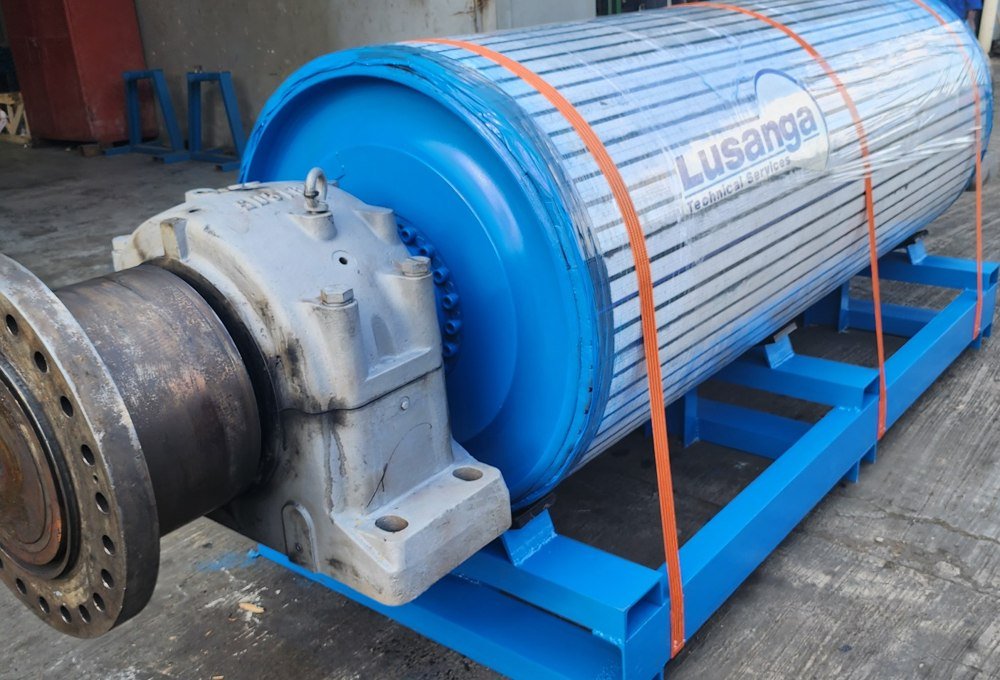 Completed Flexco ceramic lagged pulley